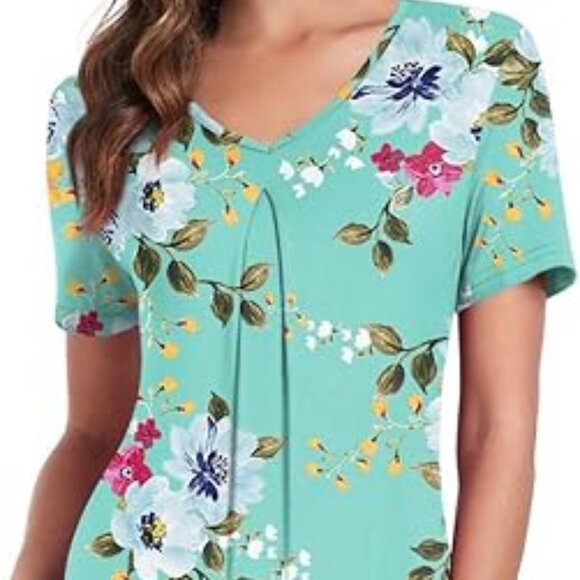Women's Summer Capri Pajama Set Short Sleeve Shirt and Pajama Pants 2 Piece
